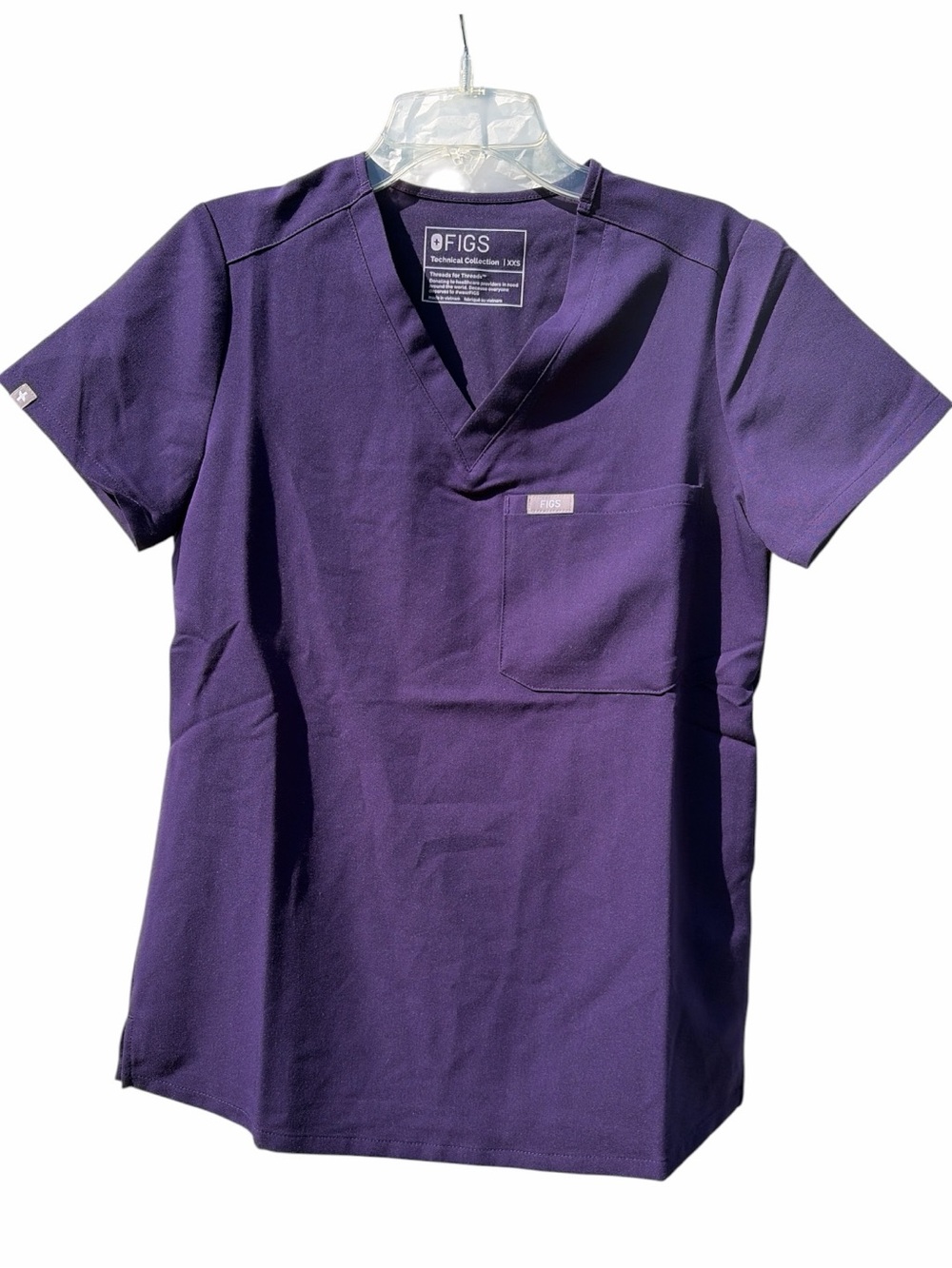 NWOT Figs Purple Jam Catarina scrub top